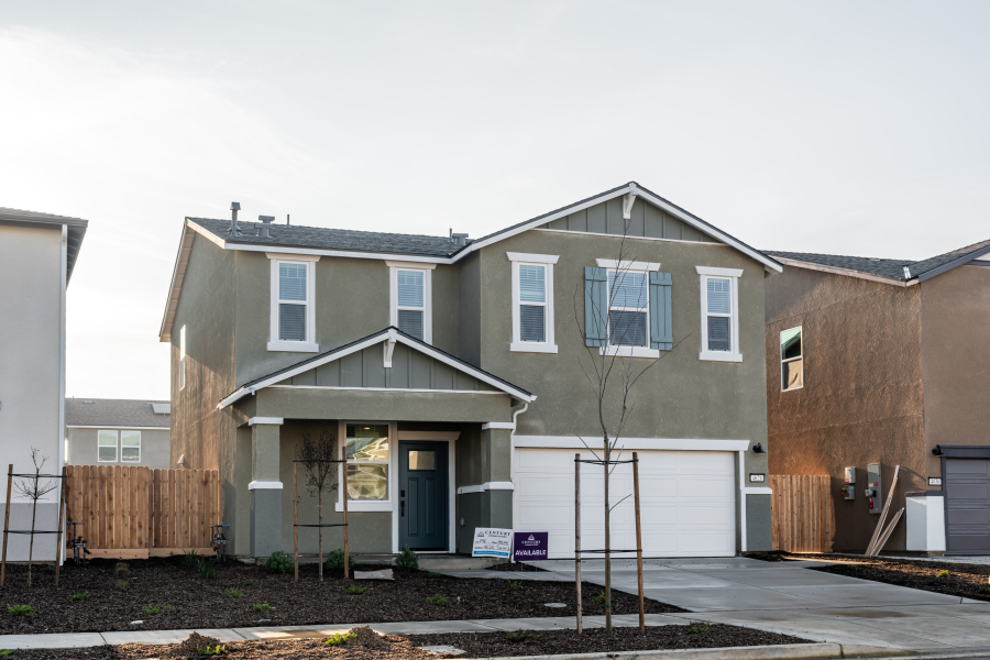 A house with a garage.