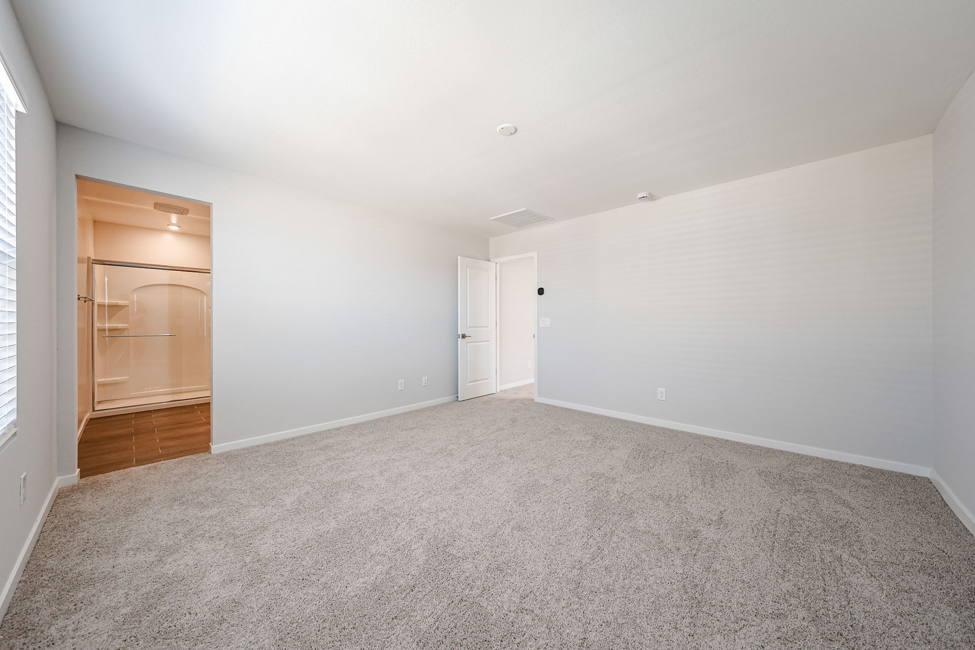 A room with white walls.