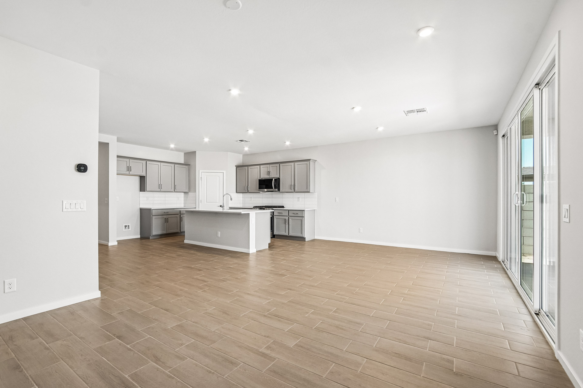 A large empty kitchen.