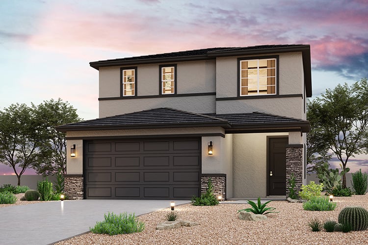 A house with a driveway with Green-Meldrim House in the background.