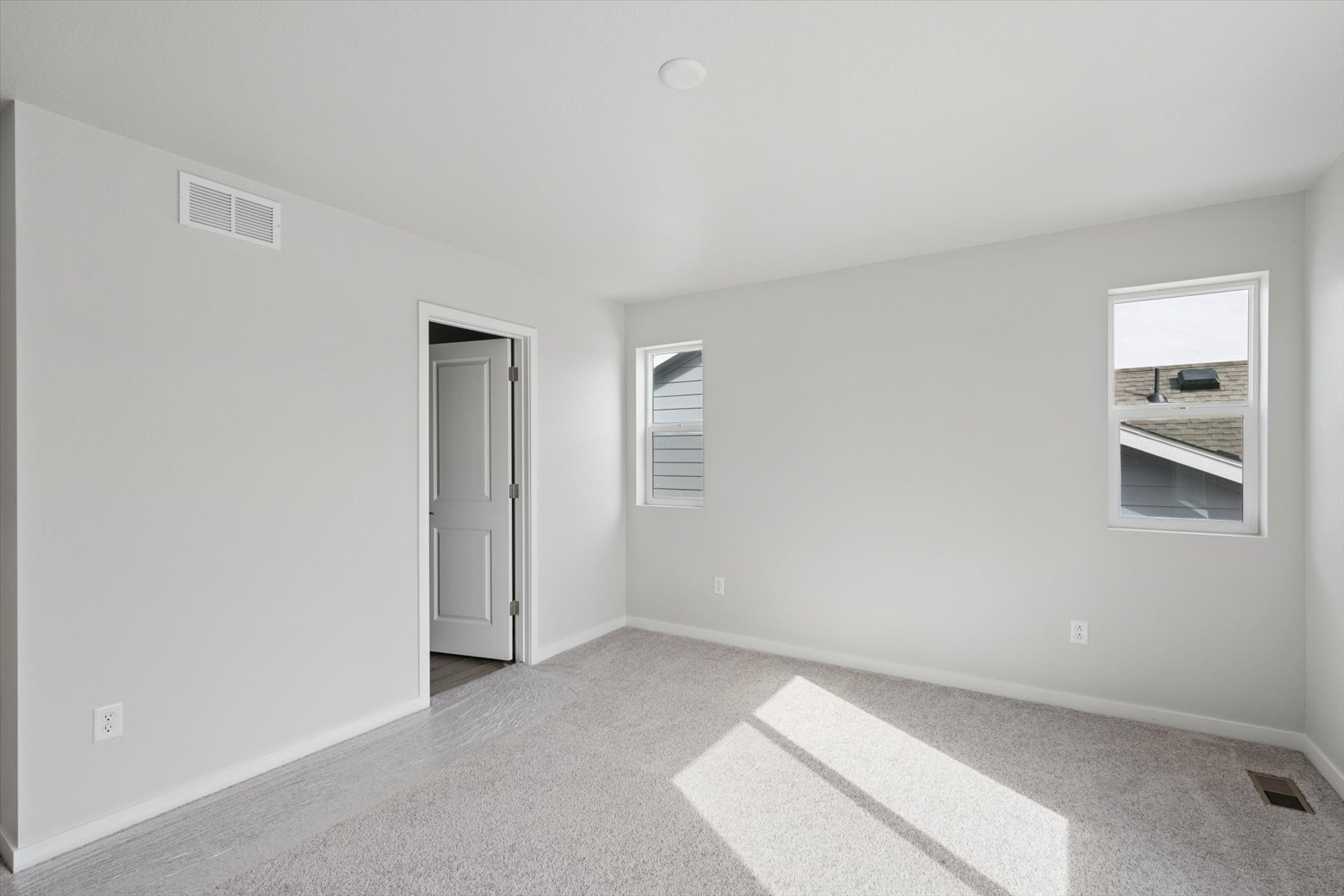 A room with white walls.