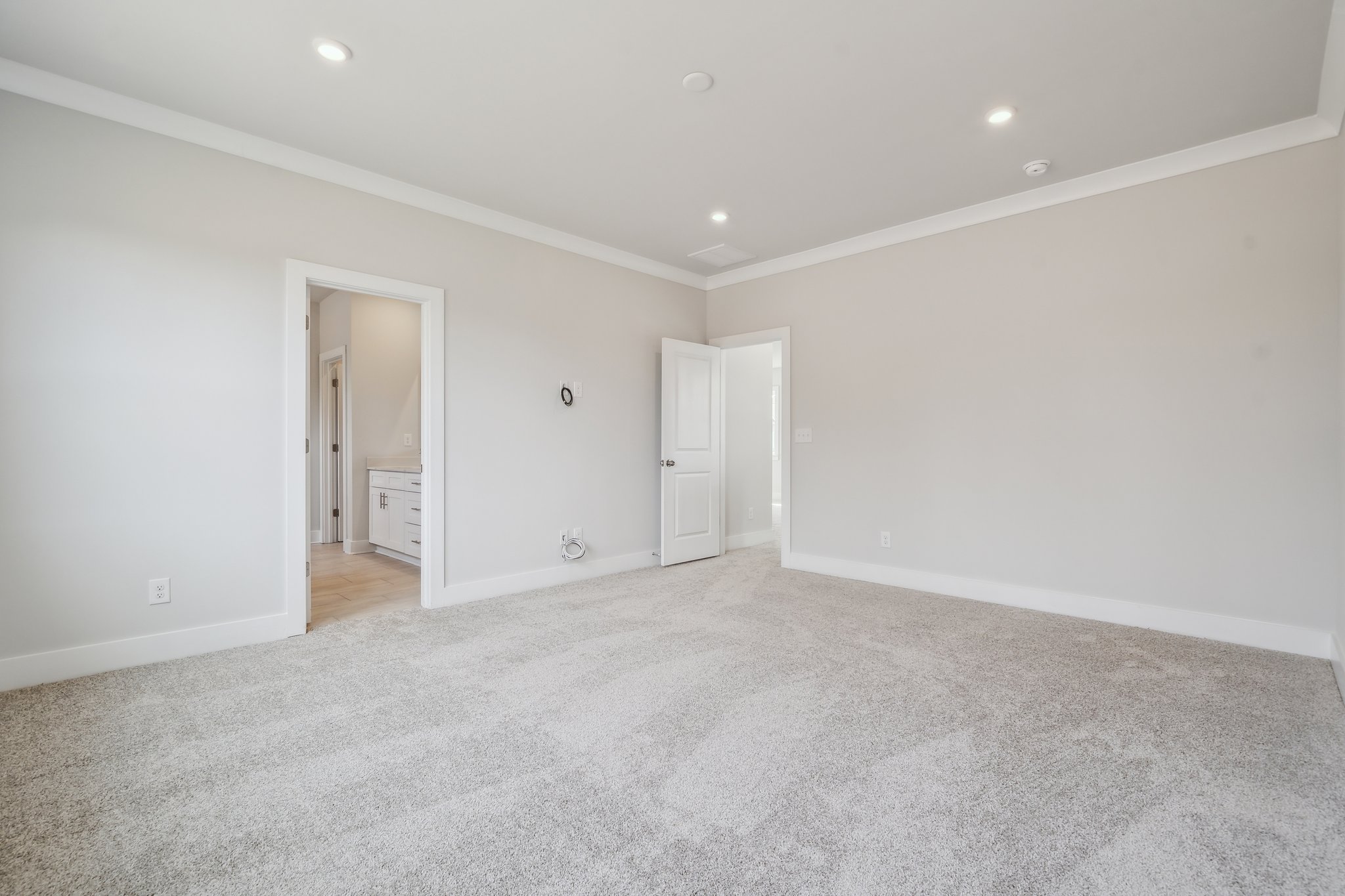 A room with white walls.