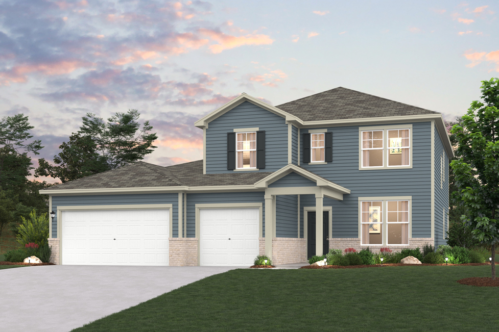 A house with a garage.