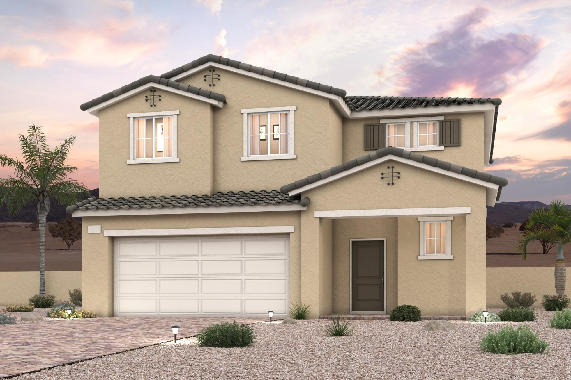 A house with a garage.