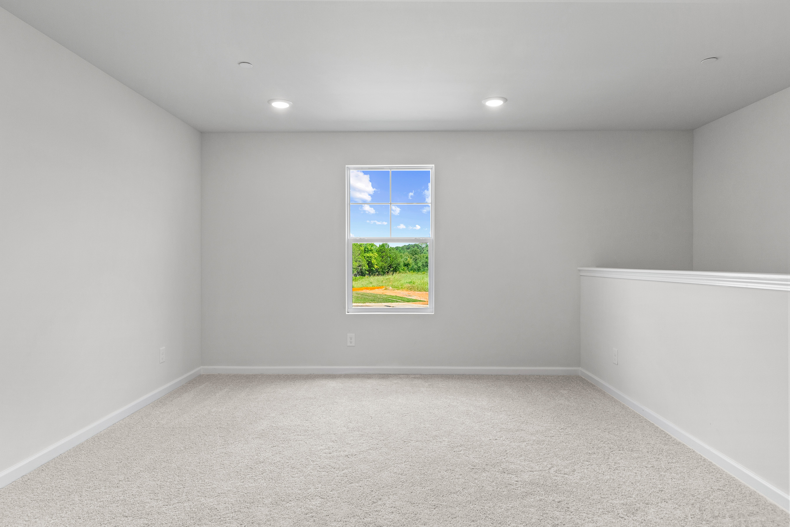 A room with a window.