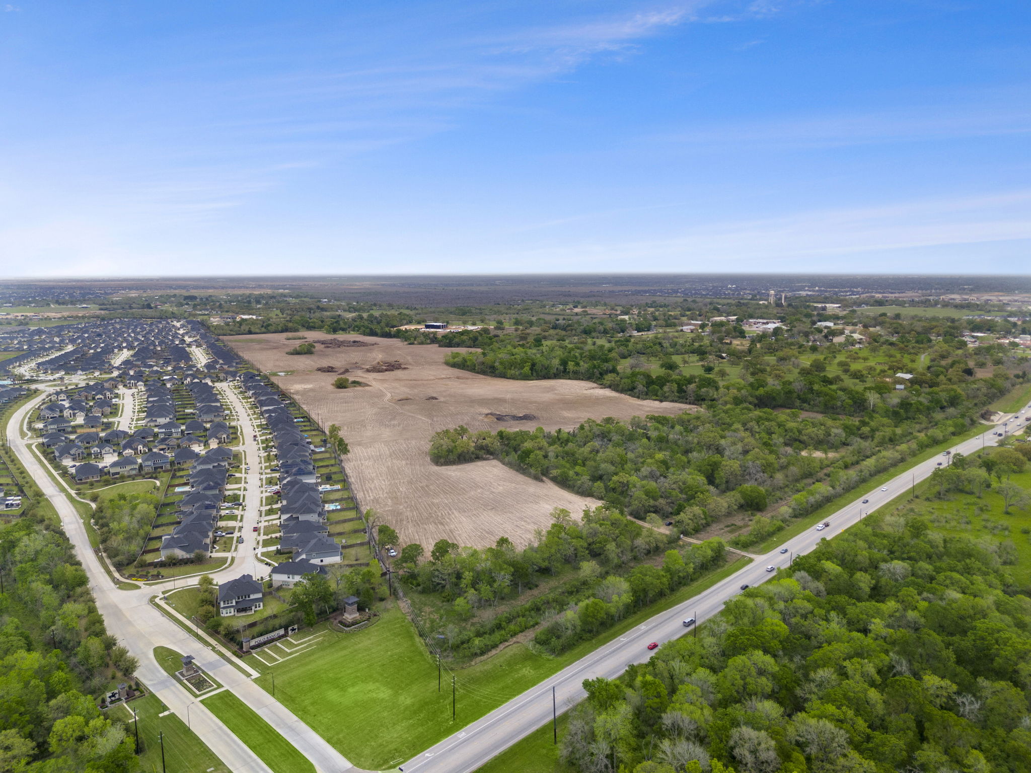 A highway with a lot of traffic.