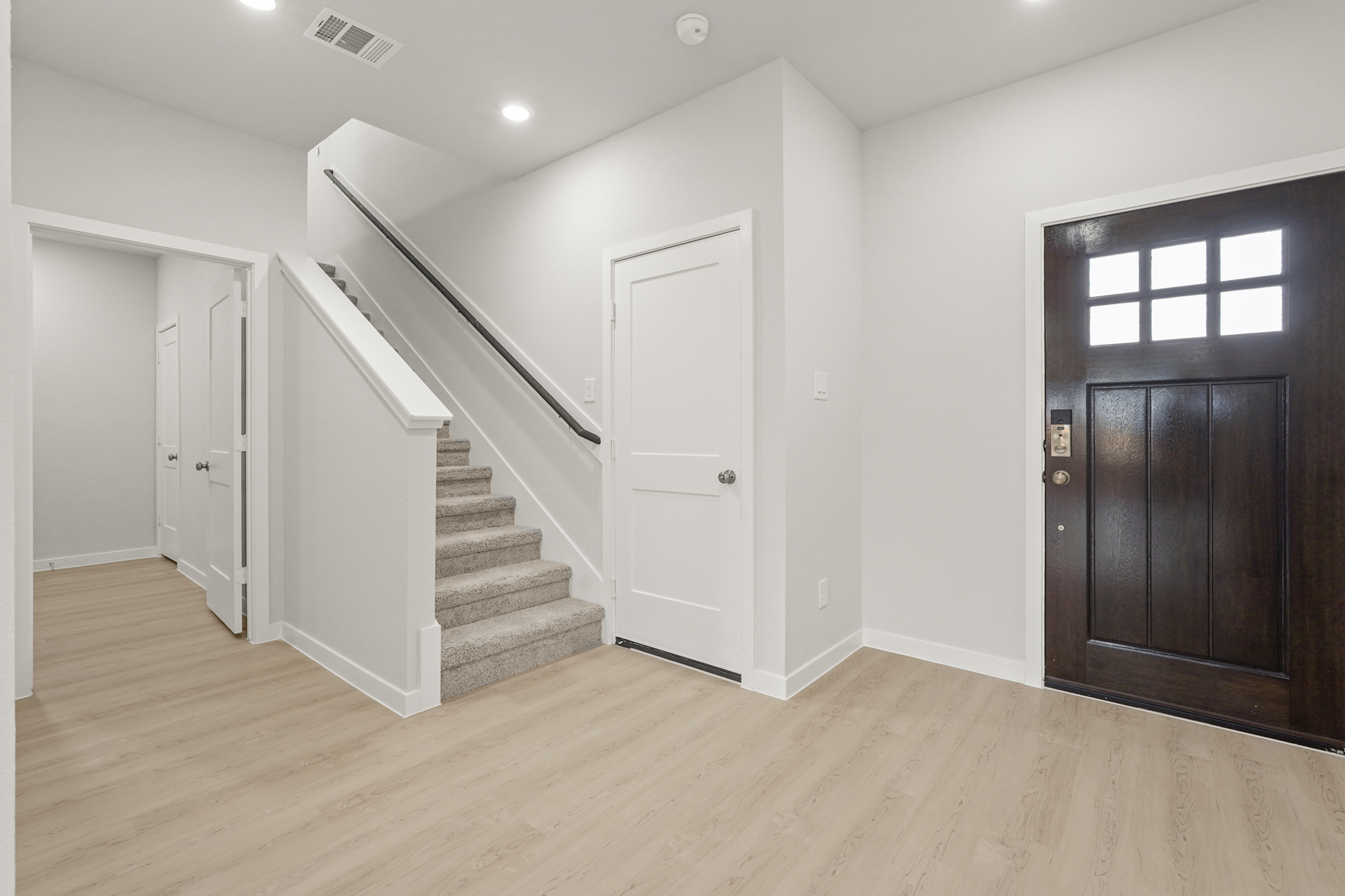 A staircase in a house.