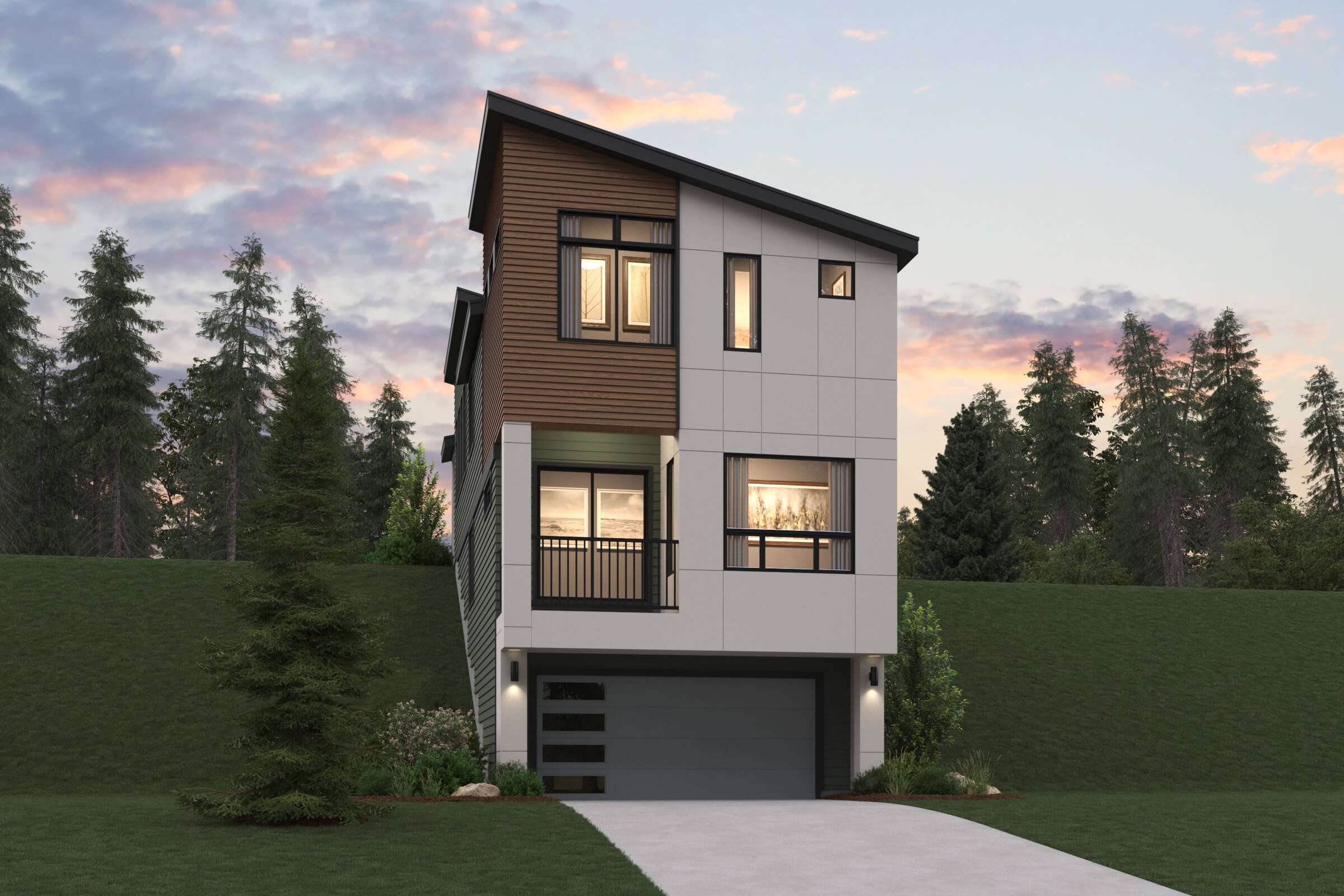 A house with a large yard.