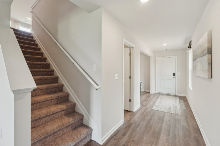 A staircase in a house.